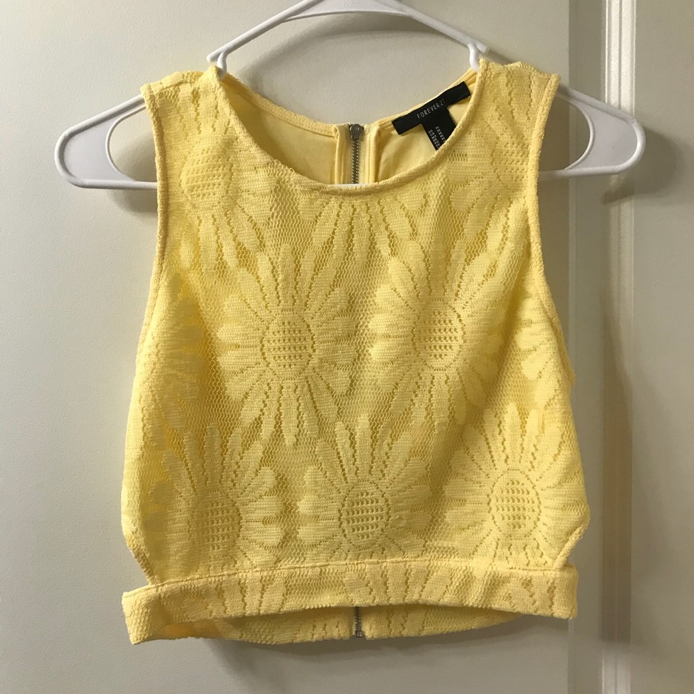 Yellow Daisy Crop Top